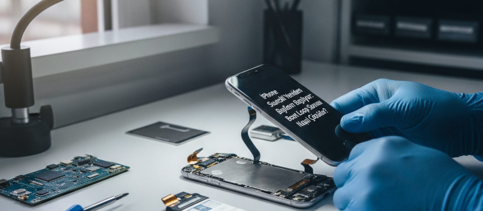 iPhone'un Apple logosunda takılı kaldığı ve sürekli yeniden başladığı bir ekran görüntüsü